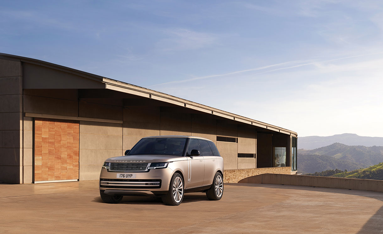 Range Rover SUV parked in front of house